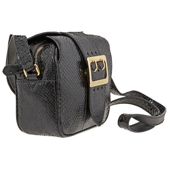 NWT BURBERRY PYTHON LEATHER BUCKLE TOTE SHOULDER BAG - Picture 3 of 7